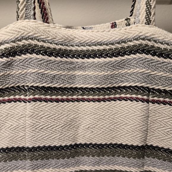 Senor Lopez Baja Cream Woven Stripe Tote Bag - Picture 3 of 4